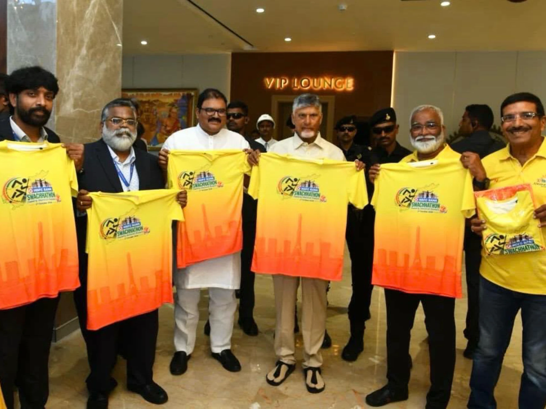 T-Shirt Launch by CM Sri Chandrababu Naidu gaaru, Swachhathon 2026 by Amaravati Runners