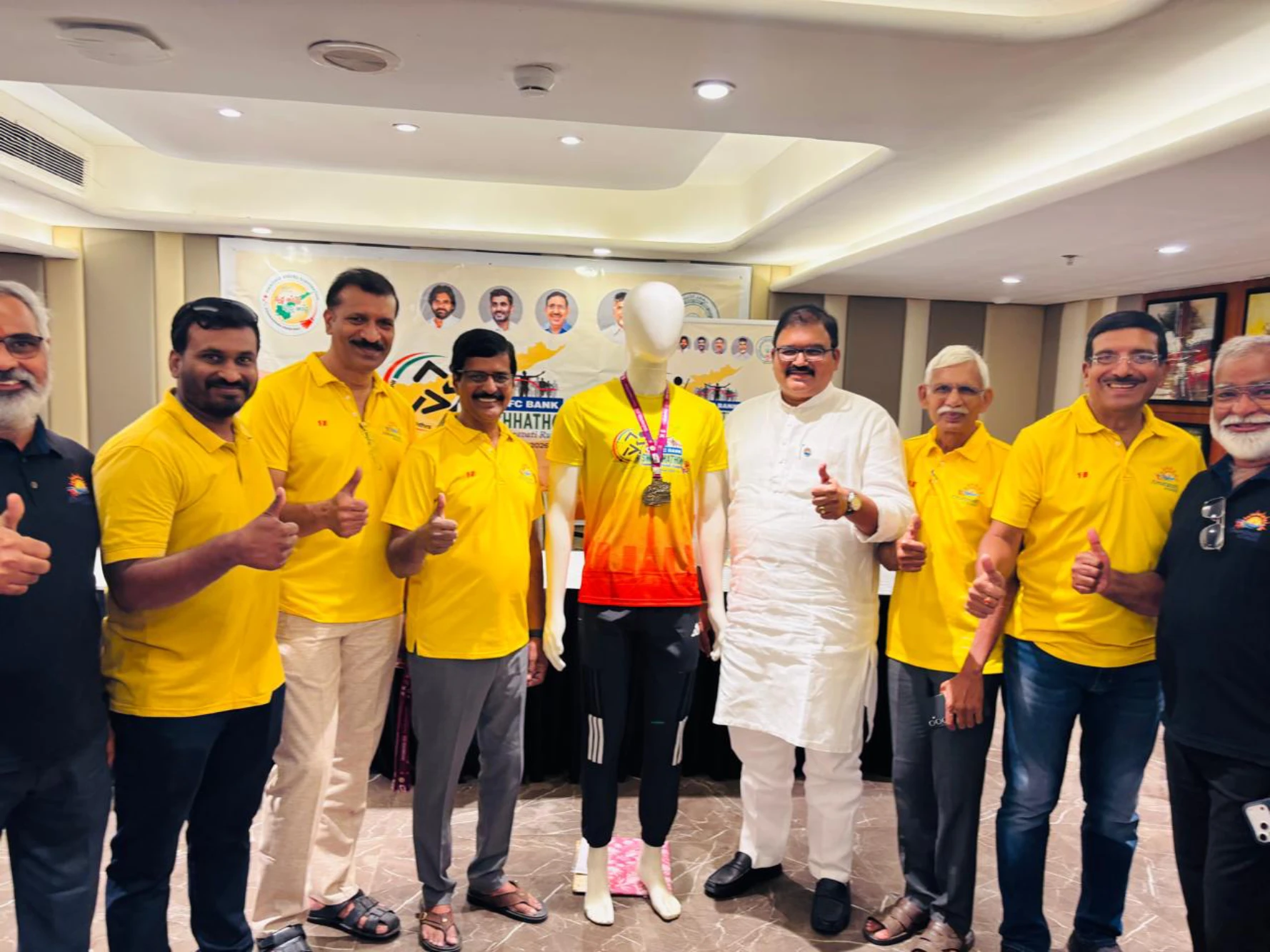 T-Shirt Launch by Mr. Pattabhi Gaaru, Swachhathon 2026 by Amaravati Runners