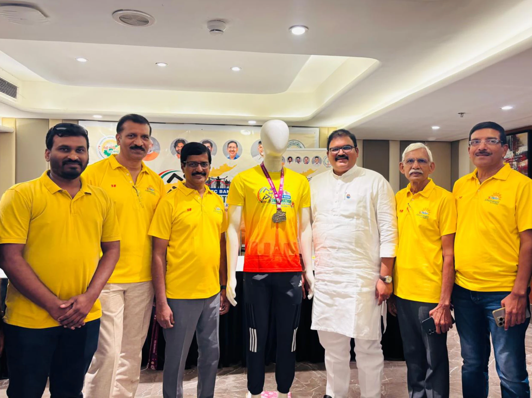 T-Shirt Launch by Mr. Pattabhi Gaaru, Swachhathon 2026 by Amaravati Runners