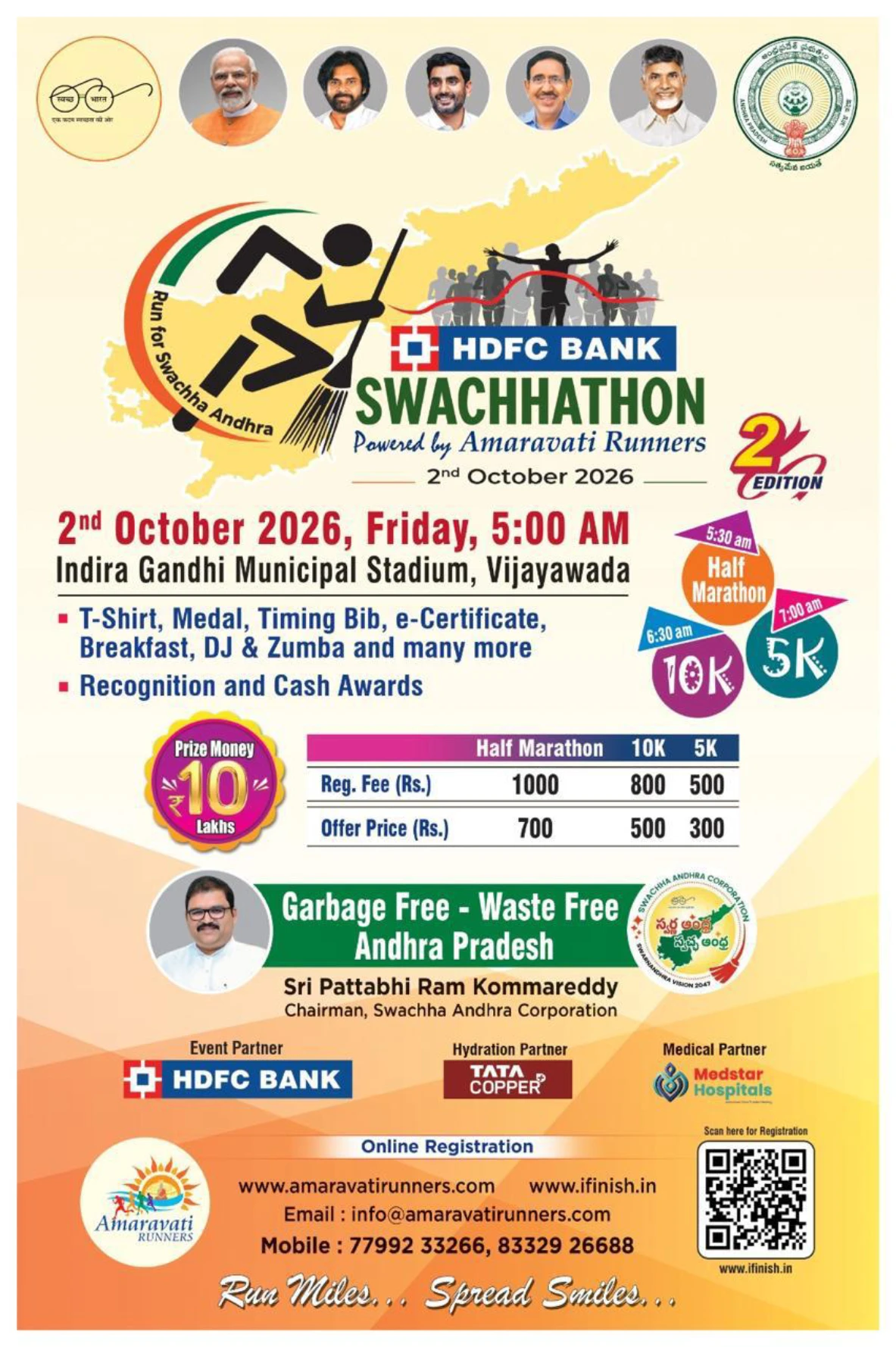 Amaravati Runners - Swachhathon 2026 Poster