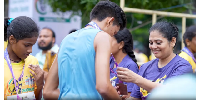 Swachhathon Race55-medal Swachhathon 2025 Marathon Run by Amaravati Runners in Vijayawada